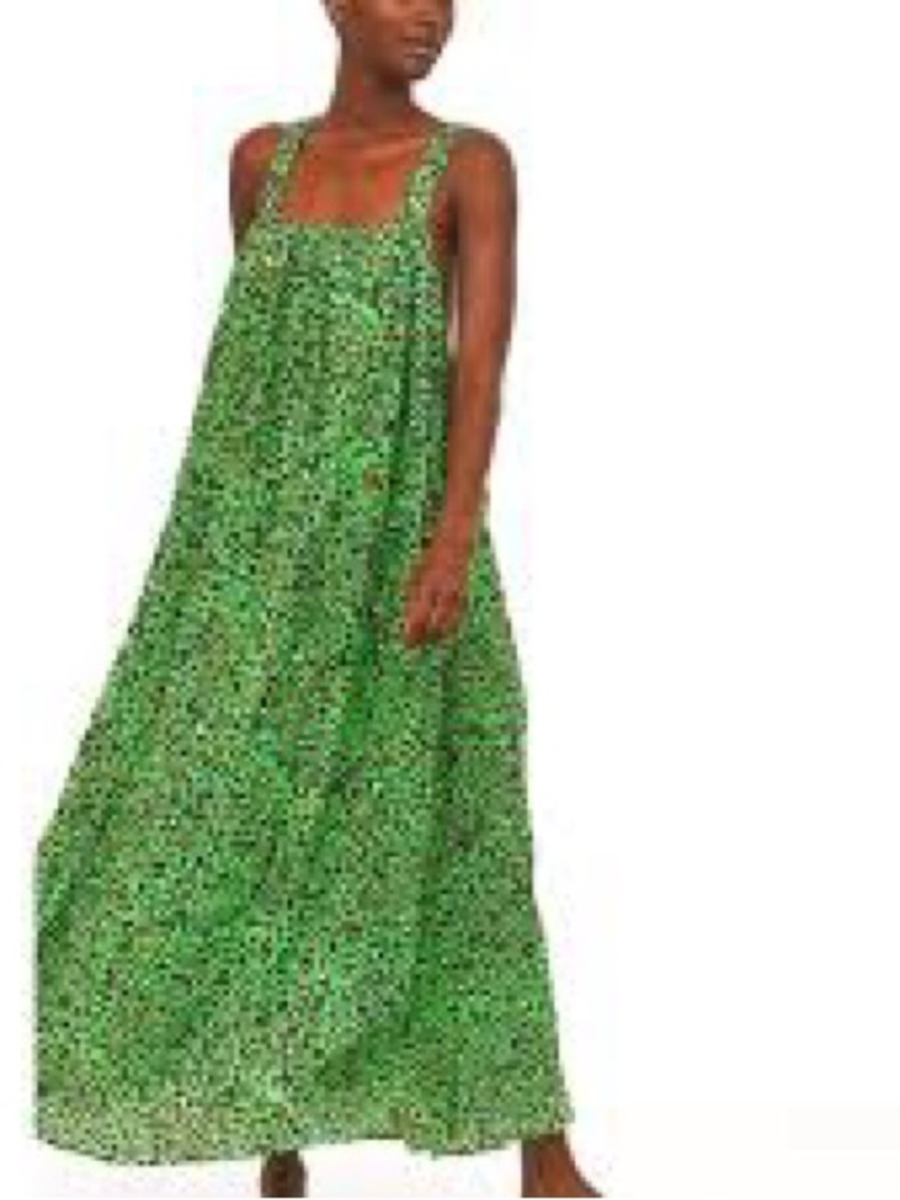 Green Floral Maxi Dress